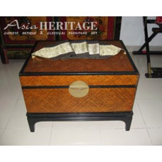 Rattan Lacquer chest coffee tbl-80x61x56cm